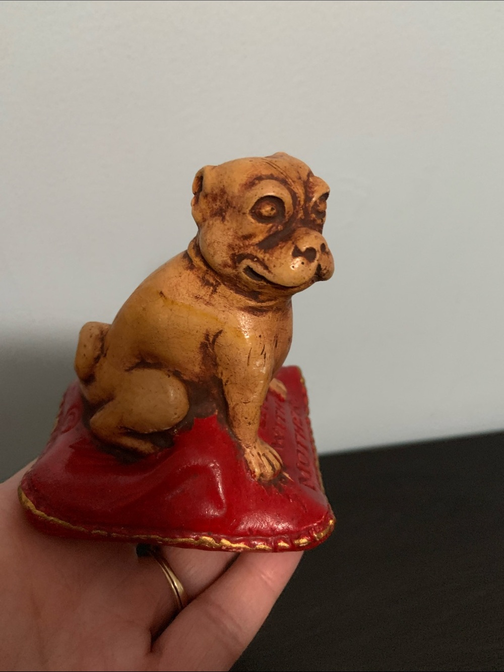 Small Dog Chalkware Figure